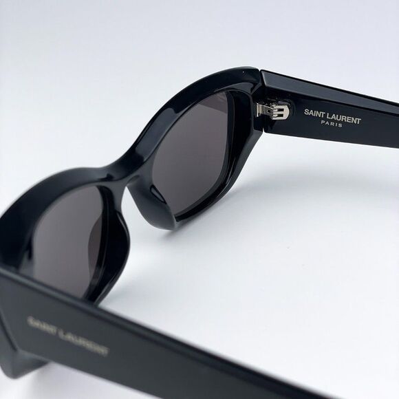 Saint Laurent SL593 001 Sunglasses Black Square Unisex - Picture 12 of 15